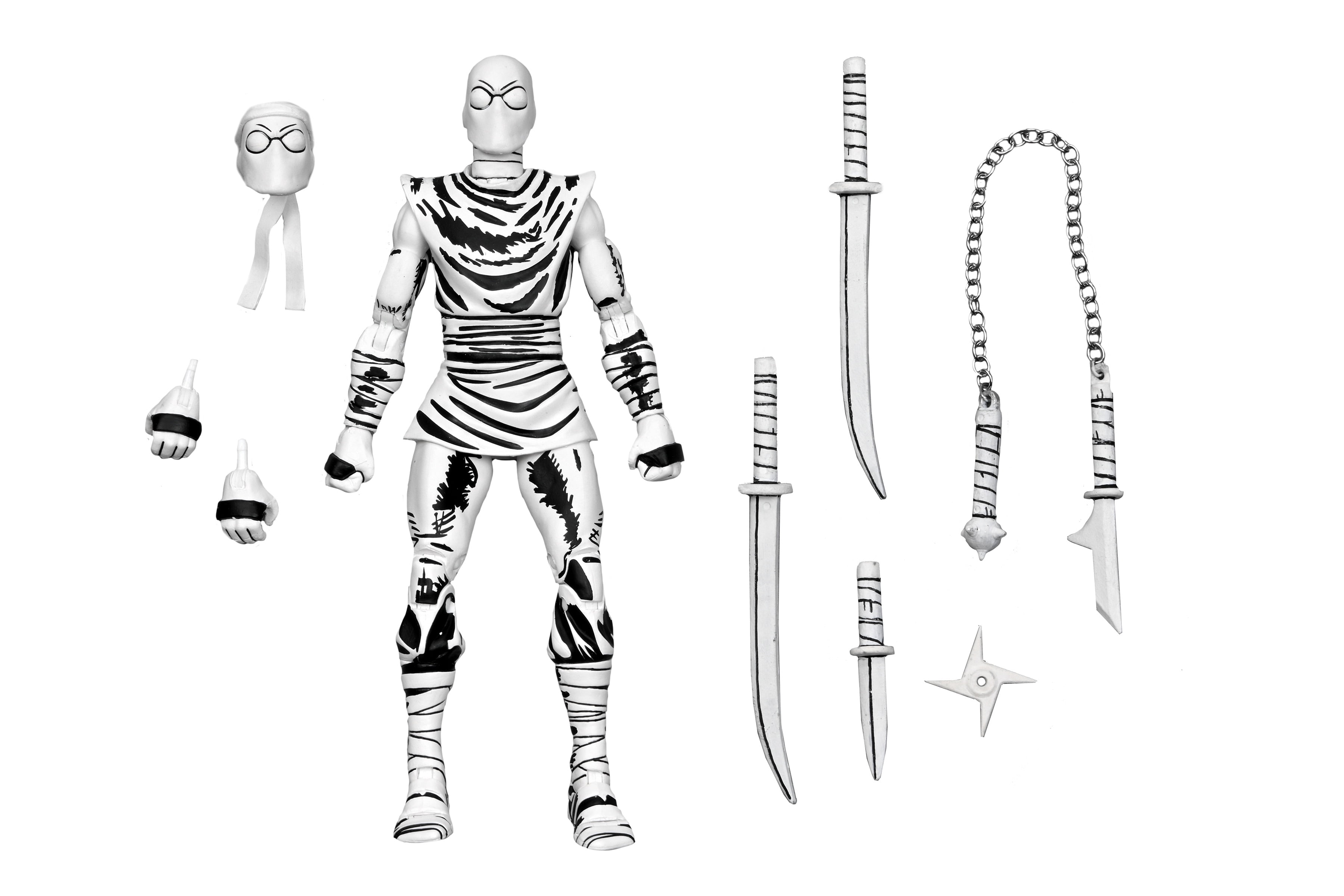 Teenage Mutant Ninja Turtles (Mirage Comics) - 7” Scale Action Figure - Black & White Foot Ninja