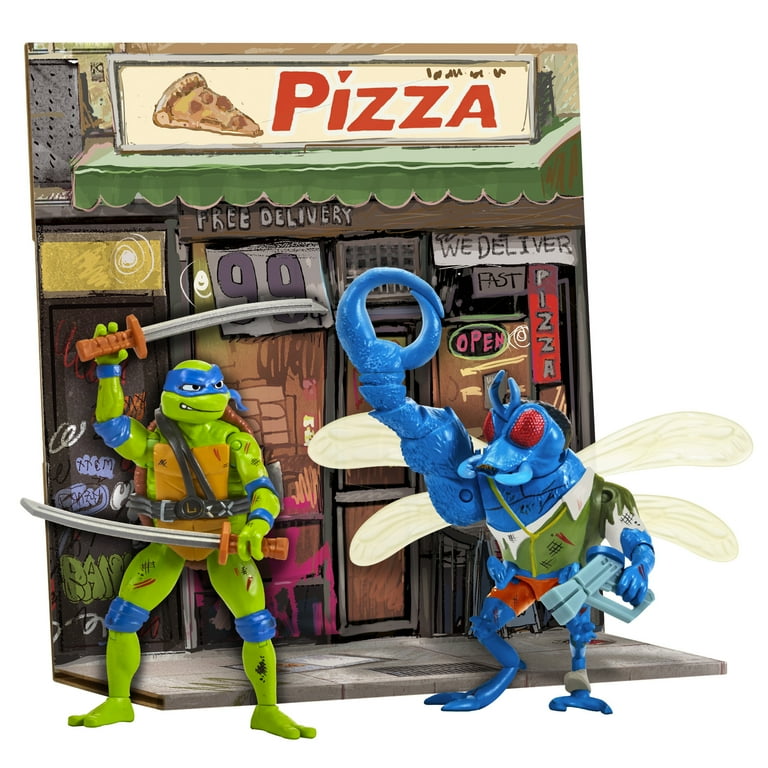 TMNT Mayhem Toys: Leonardo Vs Super Fly Action Figure 2-Pack