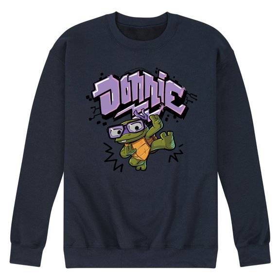 Teenage Mutant Ninja Turtles Mutant Mayhem - Baby Donnie Graphic - Men's Crew Neck Fleece Pullover