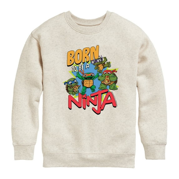 Teenage Mutant Ninja Turtles Mutant Mayhem - Born To Be A Ninja - Toddler & Youth Crewneck Fleece Sweatshirt