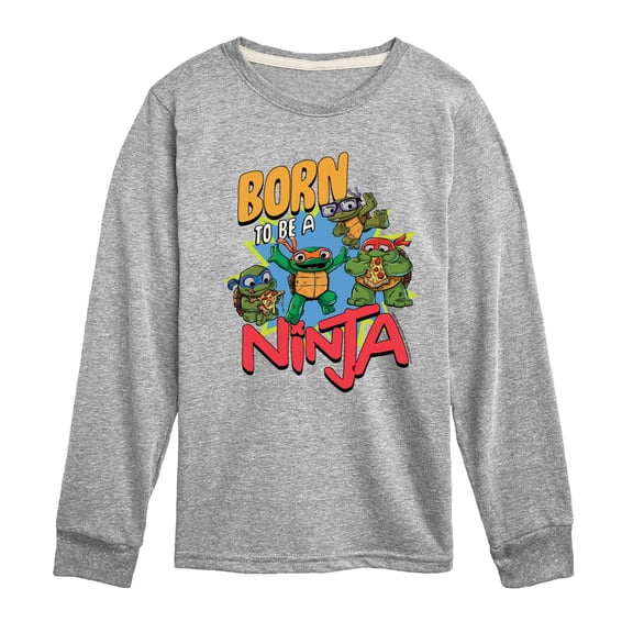 Teenage Mutant Ninja Turtles Mutant Mayhem - Born To Be A Ninja - Toddler & Youth Long Sleeve Graphic T-Shirt