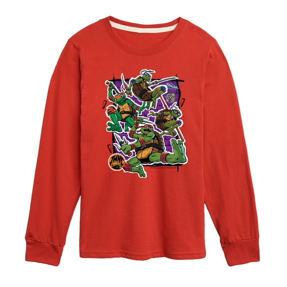Teenage Mutant Ninja Turtles Mutant Mayhem - Brotherhood Group Graphic - Toddler & Youth Long Sleeve Graphic T-Shirt