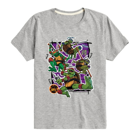 Teenage Mutant Ninja Turtles Mutant Mayhem - Brotherhood Group Graphic - Toddler & Youth Short Sleeve Graphic T-Shirt