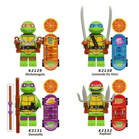 Teenage Mutant Ninja Turtles Mutant Mayhem Building Block Figure x 4 Sets D