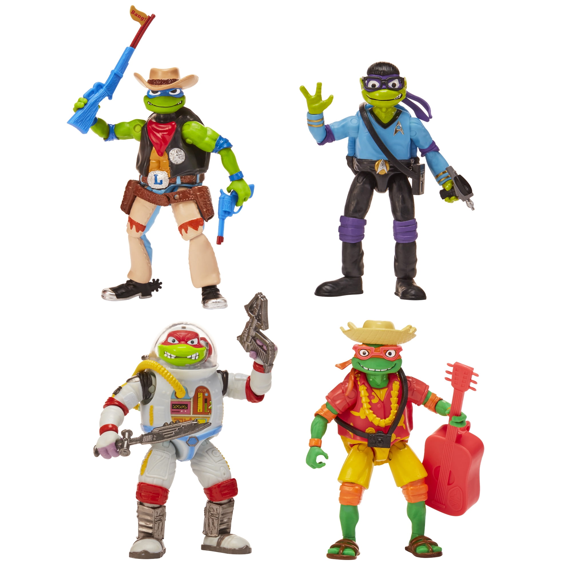 Teenage Mutant Ninja Turtles: Mutant Mayhem Costume Turtle Basic Figure  4-Pack by Playmates Toys