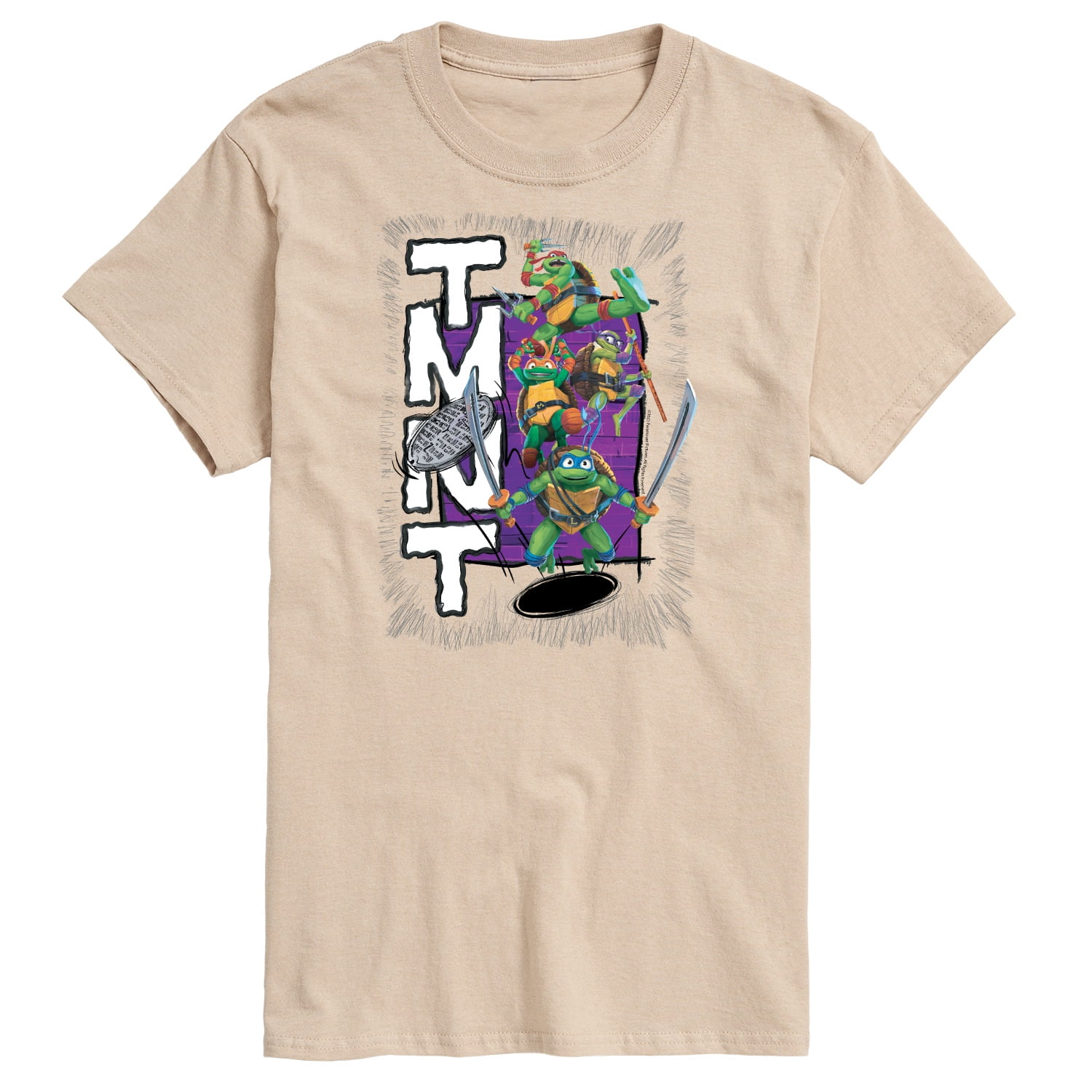 Teenage Mutant Ninja Turtles Boys' TMNT Mutant Mayhem Movie Character Short Sleeve T-Shirt-Leo, Donnie, Raph, Mikey
