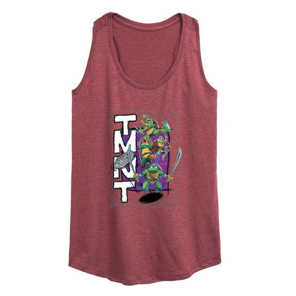 Teenage Mutant Ninja Turtles: Mutant Mayhem - Donatello, Raphael, Leonardo, & Michelangelo - Plus Size - Women's Racerback Tank Top