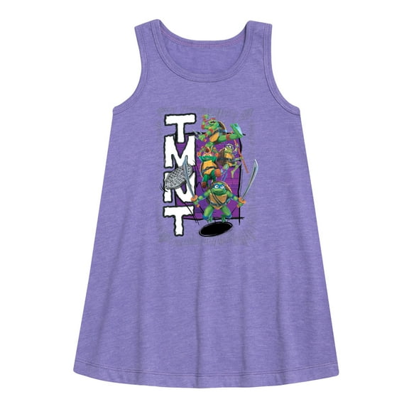 Teenage Mutant Ninja Turtles: Mutant Mayhem - Donatello, Raphael, Leonardo, & Michelangelo - Toddler And Youth Girls A-Line Dress