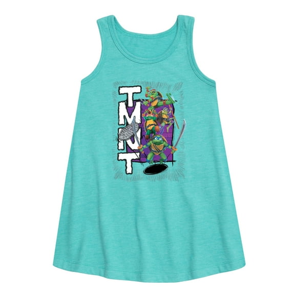 Teenage Mutant Ninja Turtles: Mutant Mayhem - Donatello, Raphael, Leonardo, & Michelangelo - Toddler And Youth Girls A-Line Dress