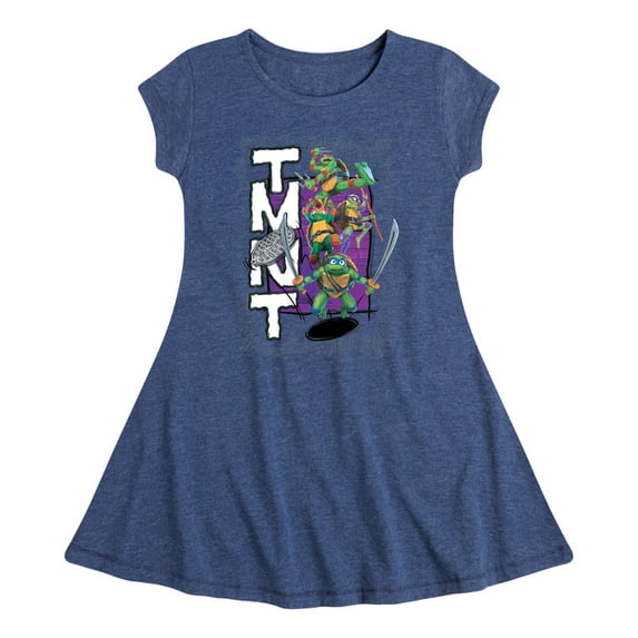 Teenage Mutant Ninja Turtles: Mutant Mayhem - Donatello, Raphael, Leonardo, & Michelangelo - Toddler And Youth Girls Fit And Flare Dress