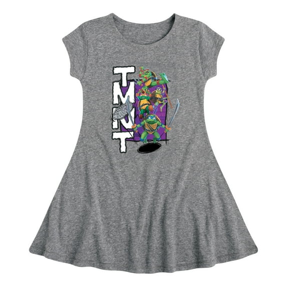 Teenage Mutant Ninja Turtles: Mutant Mayhem - Donatello, Raphael, Leonardo, & Michelangelo - Toddler And Youth Girls Fit And Flare Dress