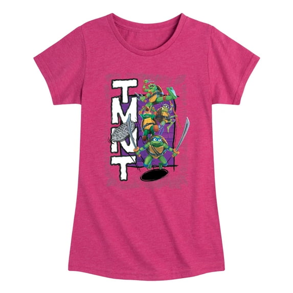 Teenage Mutant Ninja Turtles: Mutant Mayhem - Donatello, Raphael, Leonardo, & Michelangelo - Toddler And Youth Girls Short Sleeve Graphic T-Shirt