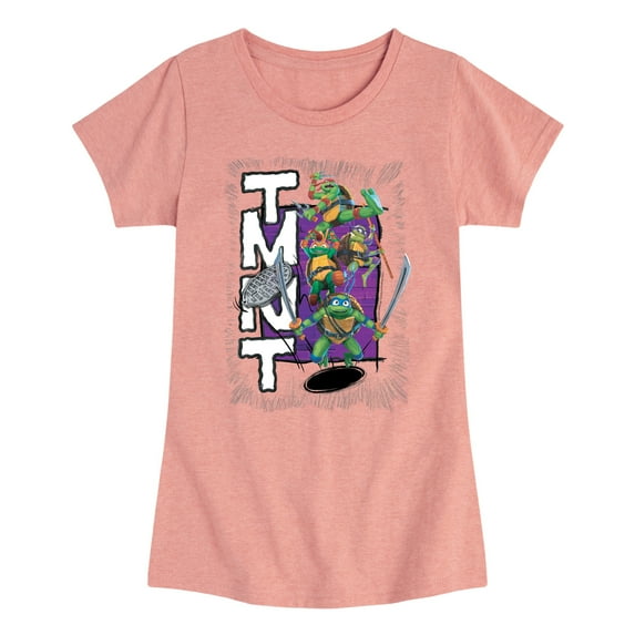 Teenage Mutant Ninja Turtles: Mutant Mayhem - Donatello, Raphael, Leonardo, & Michelangelo - Toddler And Youth Girls Short Sleeve Graphic T-Shirt