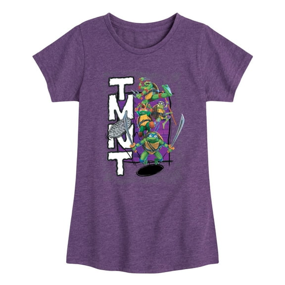 Teenage Mutant Ninja Turtles: Mutant Mayhem - Donatello, Raphael, Leonardo, & Michelangelo - Toddler And Youth Girls Short Sleeve Graphic T-Shirt