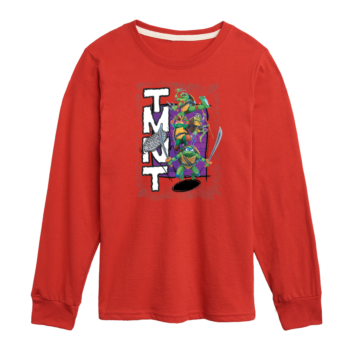 Maglietta Donna Teenage Mutant Ninja Turtles Raphael, T-shirt In Cotone Premium Con Stampa Vintage, Taglio Aderente