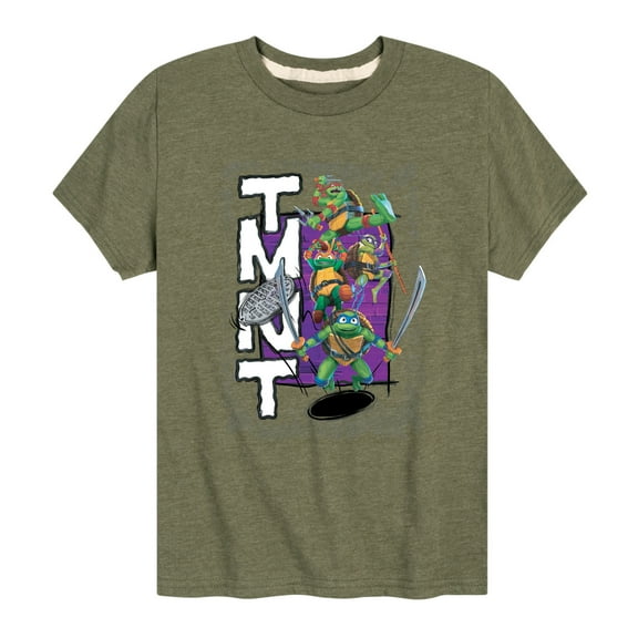 Teenage Mutant Ninja Turtles: Mutant Mayhem - Donatello, Raphael, Leonardo, & Michelangelo - Toddler And Youth Short Sleeve Graphic T-Shirt