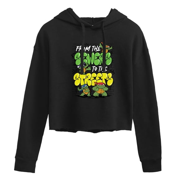 Teenage Mutant Ninja Turtles Mutant Mayhem - From The Sewers To The Streets - Juniors Cropped Pullover Hoodie