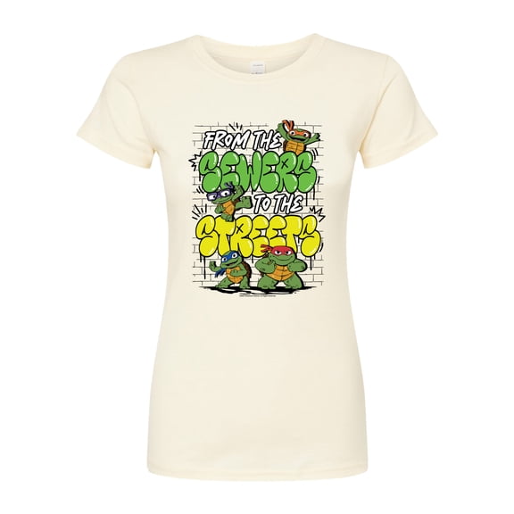 Teenage Mutant Ninja Turtles Mutant Mayhem  - From The Sewers To The Streets - Juniors Fitted Graphic T-Shirt