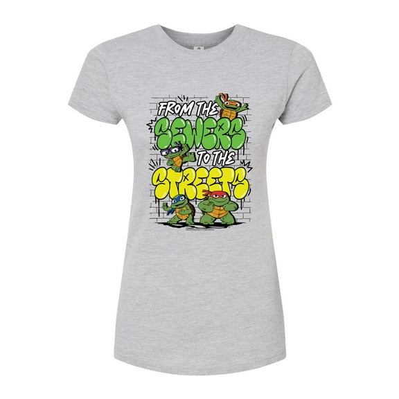 Teenage Mutant Ninja Turtles Mutant Mayhem  - From The Sewers To The Streets - Juniors Fitted Graphic T-Shirt