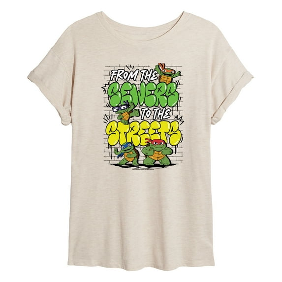 Teenage Mutant Ninja Turtles Mutant Mayhem - From The Sewers To The Streets - Women's Oversized T-Shirt