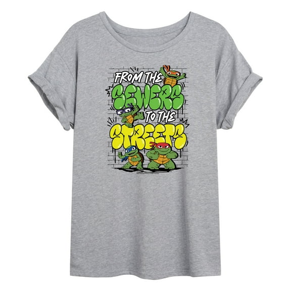 Teenage Mutant Ninja Turtles Mutant Mayhem  - From The Sewers To The Streets - Juniors Ideal Flowy Muscle T-Shirt