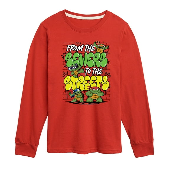 Teenage Mutant Ninja Turtles Mutant Mayhem - From The Sewers To The Streets - Toddler & Youth Long Sleeve Graphic T-Shirt