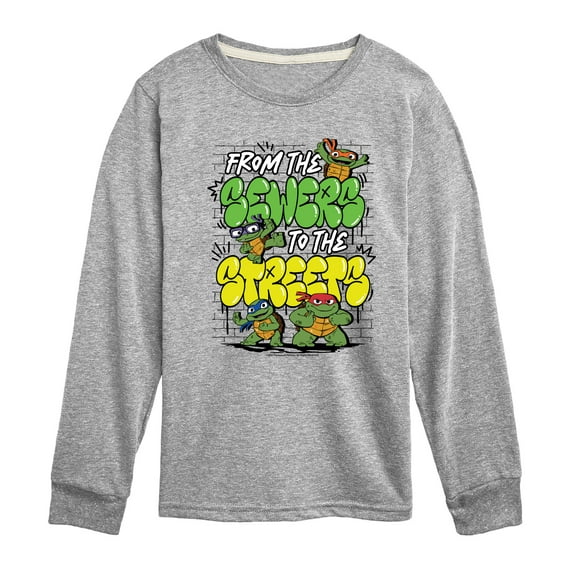 Teenage Mutant Ninja Turtles Mutant Mayhem - From The Sewers To The Streets - Toddler & Youth Long Sleeve Graphic T-Shirt