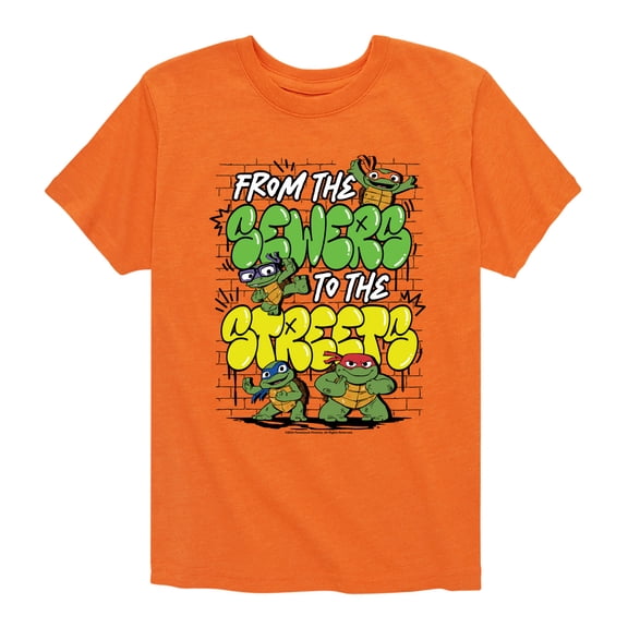 Teenage Mutant Ninja Turtles Mutant Mayhem - From The Sewers To The Streets - Toddler & Youth Short Sleeve Graphic T-Shirt