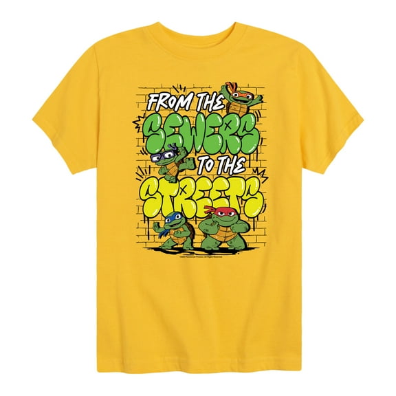 Teenage Mutant Ninja Turtles Mutant Mayhem - From The Sewers To The Streets - Toddler & Youth Short Sleeve Graphic T-Shirt