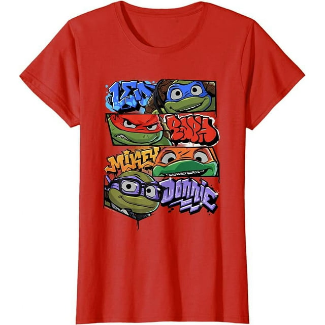 Teenage Mutant Ninja Turtles: Mutant Mayhem Graffiti Names T-Shirt ...