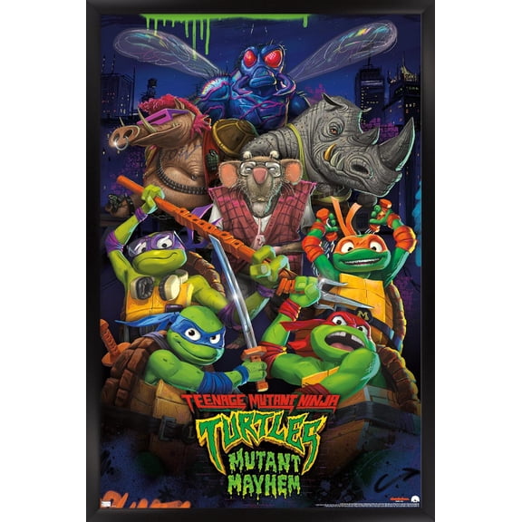Teenage Mutant Ninja Turtles: Mutant Mayhem - Group Wall Poster, 14.725" x 22.375" Framed