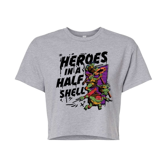 Teenage Mutant Ninja Turtles Mutant Mayhem  - Heroes In A Half Shell  - Juniors Cropped  T-Shirt