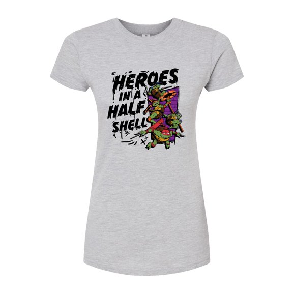Teenage Mutant Ninja Turtles Mutant Mayhem  - Heroes In A Half Shell  - Juniors Fitted Graphic T-Shirt