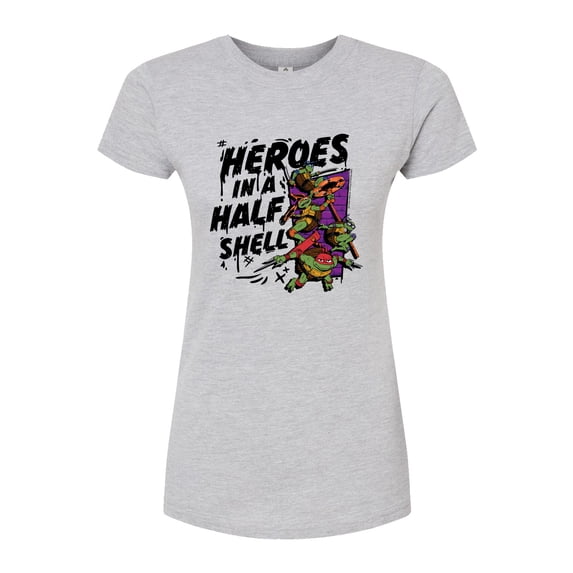 Teenage Mutant Ninja Turtles Mutant Mayhem - Heroes In A Half Shell - Juniors Fitted Graphic T-Shirt