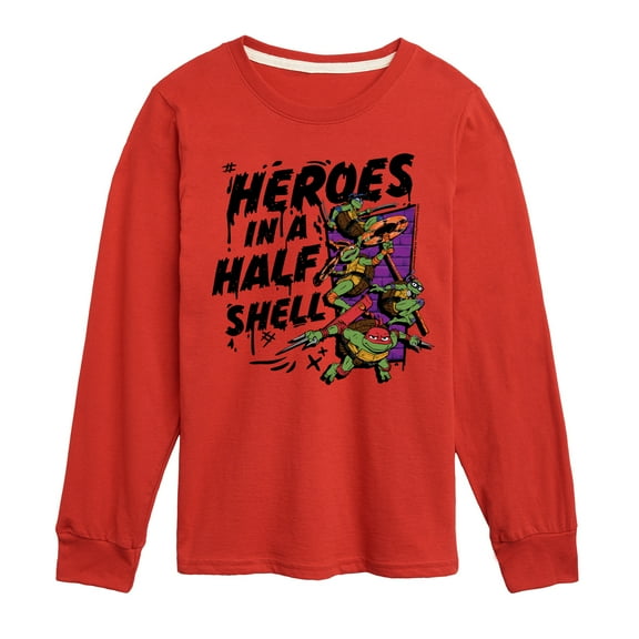 Teenage Mutant Ninja Turtles Mutant Mayhem - Heroes In A Half Shell - Toddler & Youth Long Sleeve Graphic T-Shirt