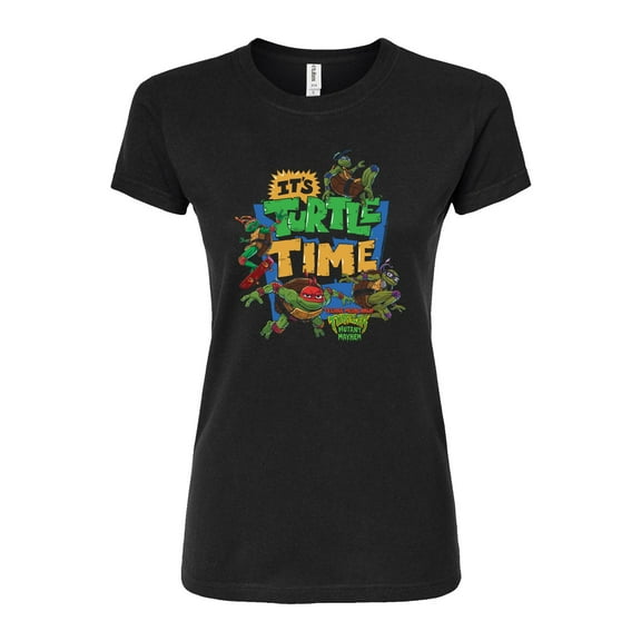Teenage Mutant Ninja Turtles Mutant Mayhem  - Its Turtle Time   - Juniors Fitted Graphic T-Shirt
