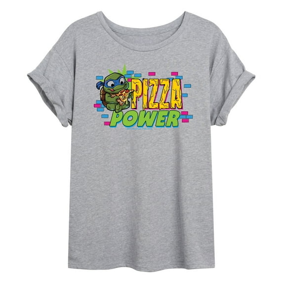 Teenage Mutant Ninja Turtles Mutant Mayhem - Leo Pizza Power - Juniors Ideal Flowy Muscle T-Shirt