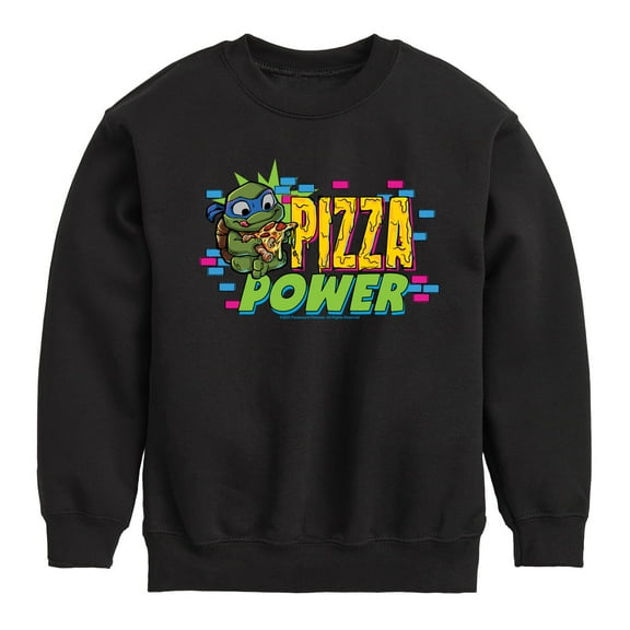 Teenage Mutant Ninja Turtles Mutant Mayhem - Leo Pizza Power - Toddler & Youth Crewneck Fleece Sweatshirt