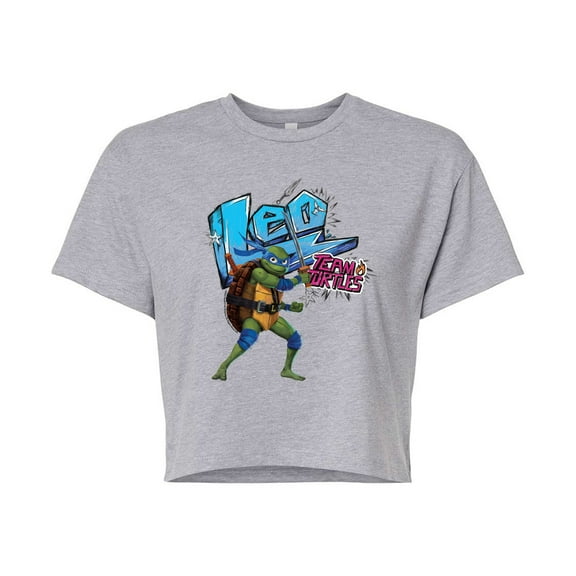 Teenage Mutant Ninja Turtles Mutant Mayhem  - Leo Team Turtles  - Juniors Cropped  T-Shirt