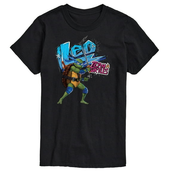 Teenage Mutant Ninja Turtles: Mutant Mayhem - Leonardo AKA Leo - Team Turtles - Big & Tall - Men's Short Sleeve Graphic T-Shirt