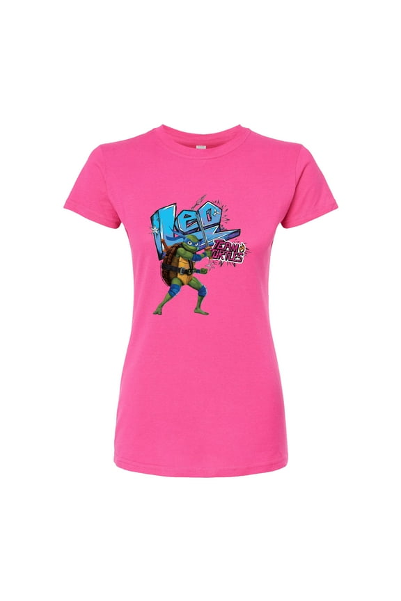 : Mutant Mayhem - Leonardo AKA Leo - Team Turtles - Juniors Fitted Graphic T-Shirt