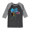 thumbnail image 1 of Teenage Mutant Ninja Turtles: Mutant Mayhem - Leonardo AKA Leo - Team Turtles - Toddler And Youth Raglan Graphic T-Shirt, 1 of 6