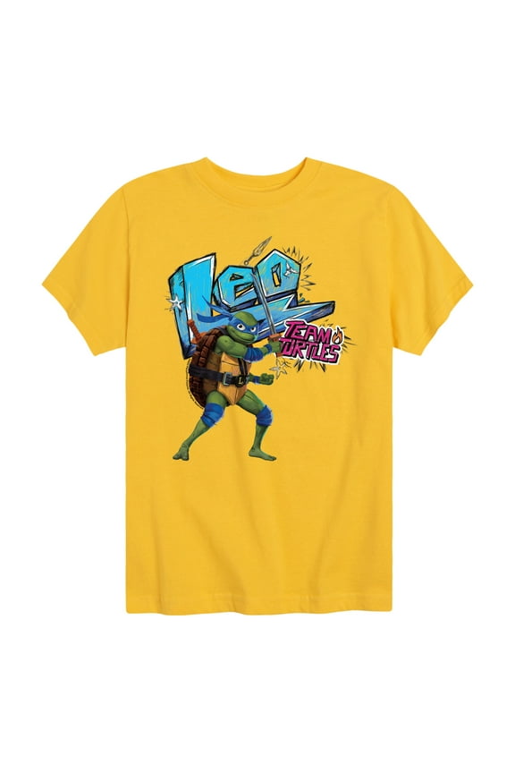 : Mutant Mayhem - Leonardo AKA Leo - Team Turtles - Toddler And Youth Short Sleeve Graphic T-Shirt