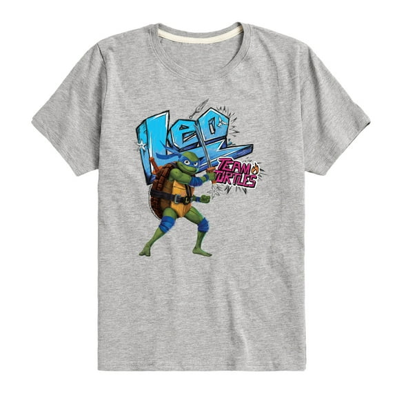 Teenage Mutant Ninja Turtles: Mutant Mayhem - Leonardo AKA Leo - Team Turtles - Toddler And Youth Short Sleeve Graphic T-Shirt