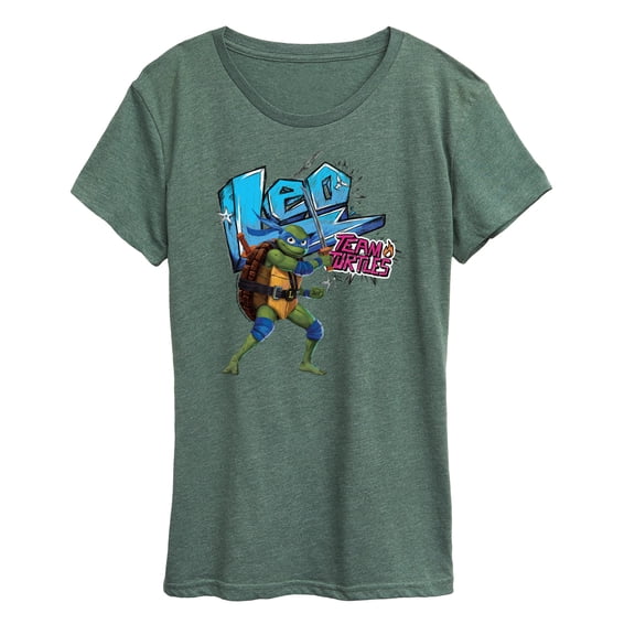 Teenage Mutant Ninja Turtles: Mutant Mayhem - Leonardo AKA Leo - Team Turtles - Women's Short Sleeve Graphic T-Shirt