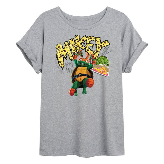 Teenage Mutant Ninja Turtles: Mutant Mayhem - Michelangelo AKA Mikey - Pizza Rules - Women's Oversized T-Shirt