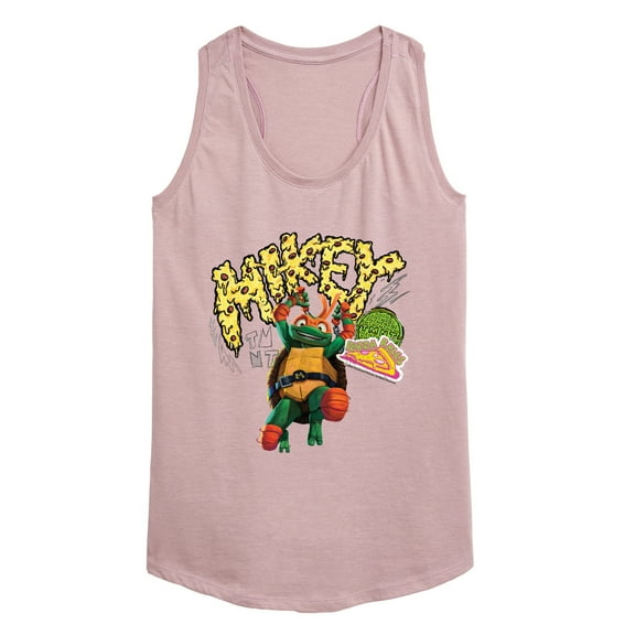 Teenage Mutant Ninja Turtles: Mutant Mayhem - Michelangelo AKA Mikey - Pizza Rules - Plus Size - Women's Racerback Tank Top