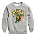 thumbnail image 1 of Teenage Mutant Ninja Turtles: Mutant Mayhem - Michelangelo AKA Mikey - Pizza Rules - Toddler And Youth Crewneck Fleece Sweatshirt, 1 of 5