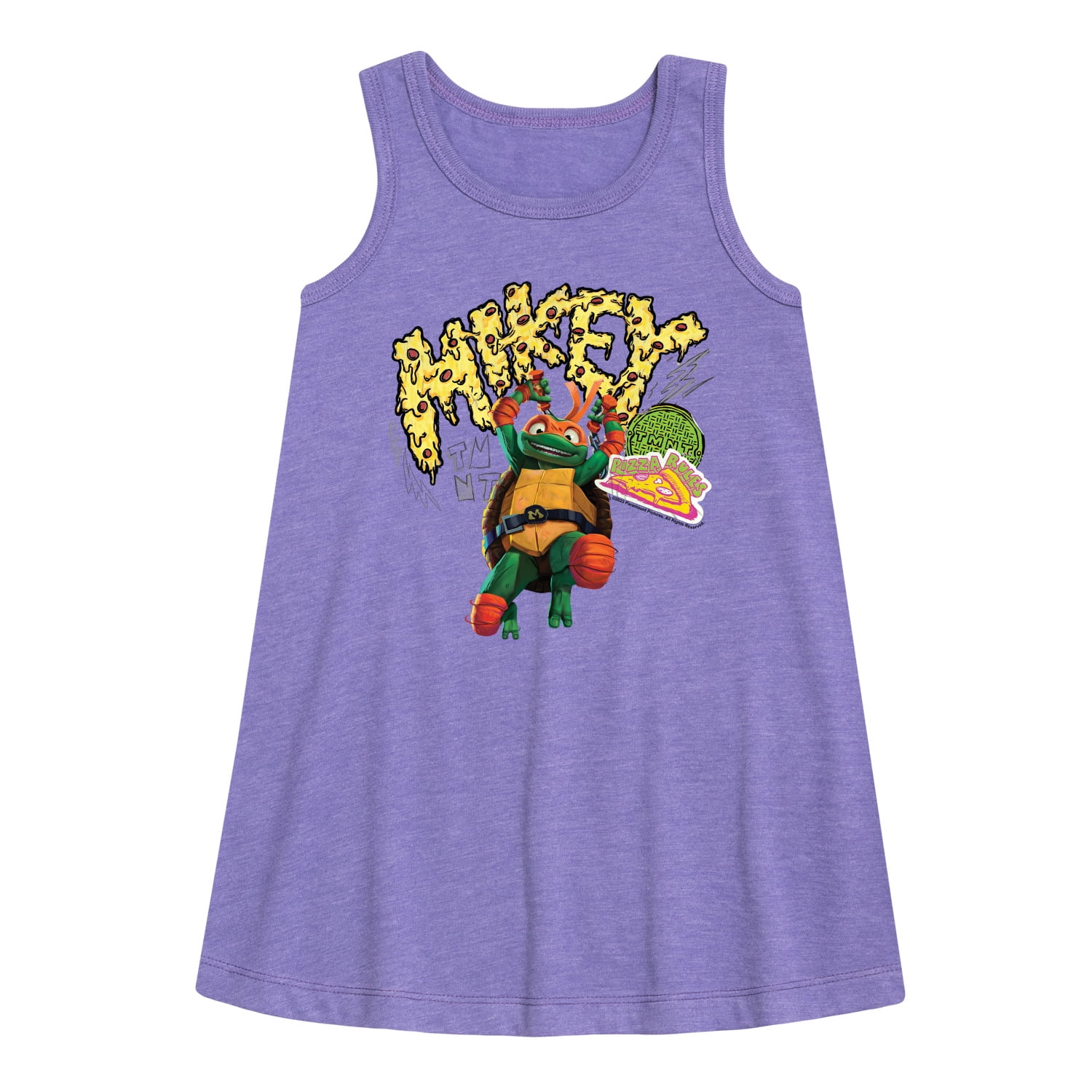 Teenage Mutant Ninja Turtles: Mutant Mayhem - Michelangelo AKA Mikey -  Pizza Rules - Toddler And Youth Short Sleeve Graphic T-Shirt