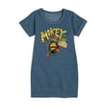 thumbnail image 1 of Teenage Mutant Ninja Turtles: Mutant Mayhem - Michelangelo AKA Mikey - Pizza Rules - Toddler And Youth Girls Fleece Dress, 1 of 5